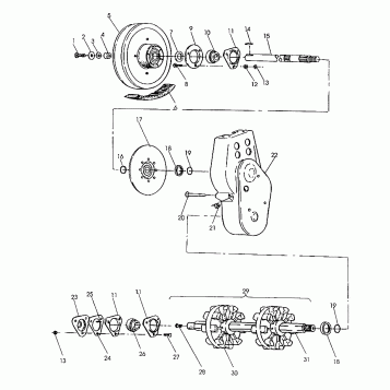 CHAINCASE ASSEMBLY 500 and 500 Classic (4921252125029A)