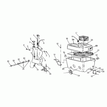 OIL TANK/AIR BOX ASSEMBLY  500 and 500 Classic (4921252125039A)