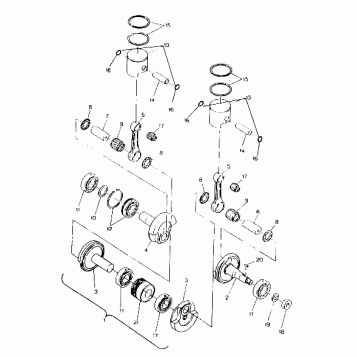 PISTON and CRANKSHAFT   500 and 500 Classic (4921252125045A)