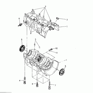CRANKCASE 500 SP/500 SKS (4921262126039A)