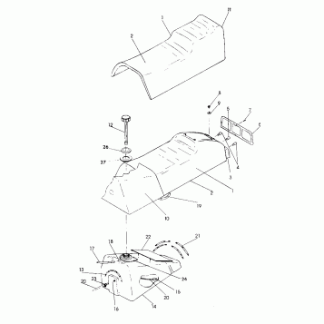SEAT/GAS TANK ASSEMBLY Trail (4921272127005A)