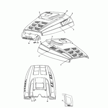 HOOD - DECALS Trail (4921272127011A)