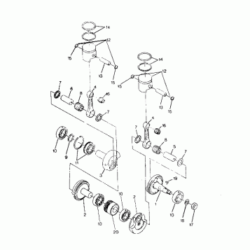 PISTON and CRANKSHAFT  Trail (4921272127041A)