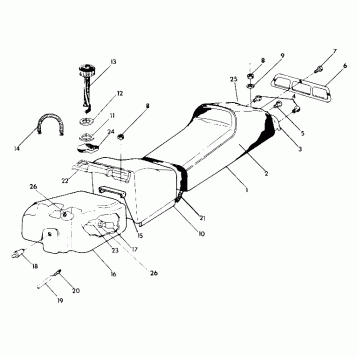 SEAT/GAS TANK ASSEMBLY Sport (4921282128005A)