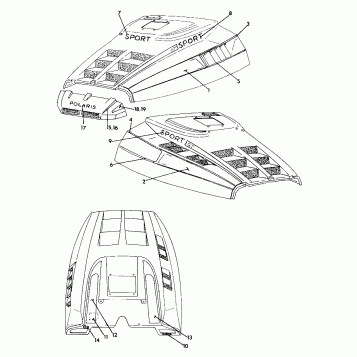HOOD - DECALS Sport/Sport GT (4921282128013A)
