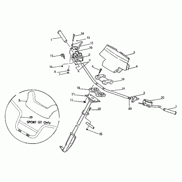 STEERING - HANDLEBAR Sport/Sport GT (4921282128022A)