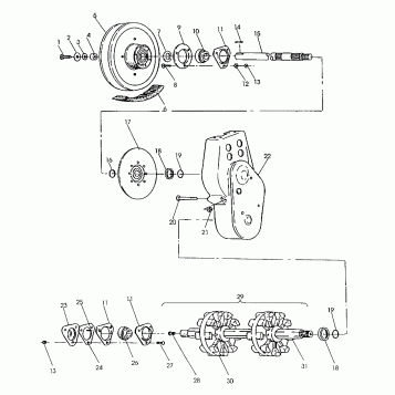 CHAINCASE ASSEMBLY Sport/Sport GT (4921282128027A)