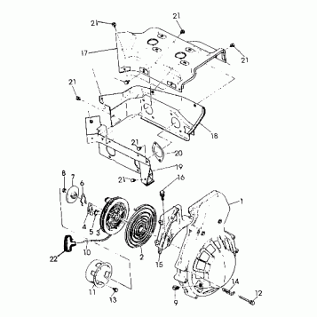 BLOWER HOUSING/RECOIL STARTER Sport/Sport GT (4921282128045A)
