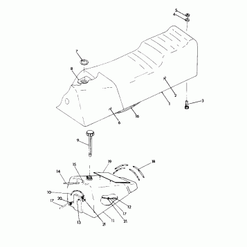 SEAT/GAS TANK ASSEMBLY SuperTrak (4921292129003A)