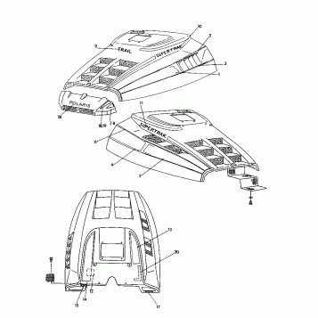 HOOD - DECALS SuperTrak (4921292129009A)
