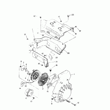 BLOWER HOUSING and RECOIL STARTER SuperTrak (4921292129039A)