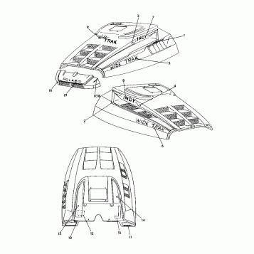 HOOD - DECALS WideTrak (4921302130009A)
