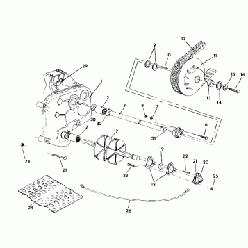 TRACK and DRIVE SHAFT  WideTrak (4921302130017A)