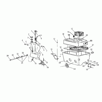 OIL TANK/AIR BOX ASSEMBLY  WideTrak (4921302130031A)
