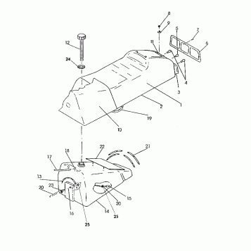 SEAT/GAS TANK ASSEMBLY 650 (4921312131003A)