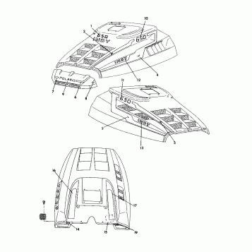 HOOD - DECALS 650 (4921312131009A)