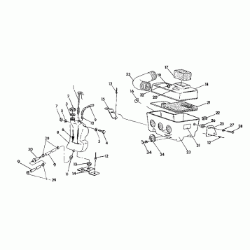 OIL TANK/AIR BOX ASSEMBLY 650 (4921312131031A)