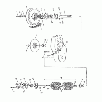 CHAINCASE ASSEMBLY RXL/RXL SKS (492132213223A)