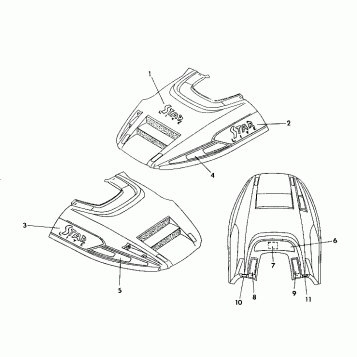 HOOD - DECALS Star Lite (4921332133008A)