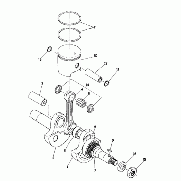 PISTON and CRANKSHAFT  Star Lite (4921332133029A)