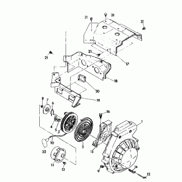 BLOWER HOUSING/RECOIL STARTER Indy Lite (4921332133030A)