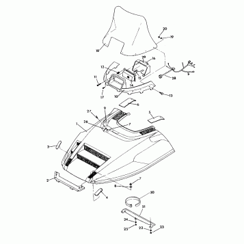 HOOD ASSEMBLY  Indy Lite GT (4921342134005A)