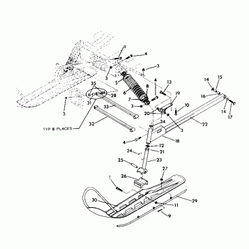 FRONT SUSPENSION and SKI Indy Lite GT (4921342134009A)