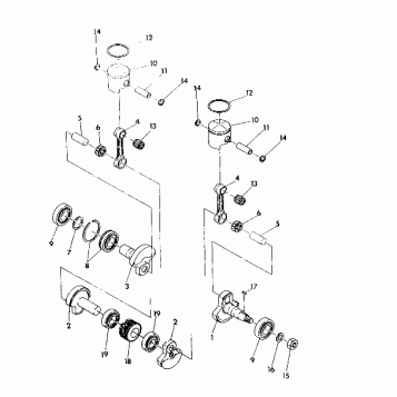 PISTON and CRANKSHAFT  Indy Lite GT (4921342134027A)