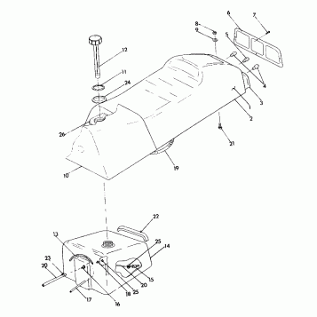 SEAT/GAS TANK ASSEMBLY 440 XCR (4921352135003A)