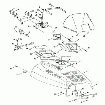 HOOD ASSEMBLY 440 XCR (4921352135007A)