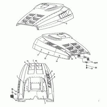 HOOD - FOAM/FOIL 440 XCR (4921352135011A)