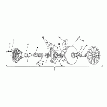DRIVE CLUTCH  440 XCR (4921352135029A)