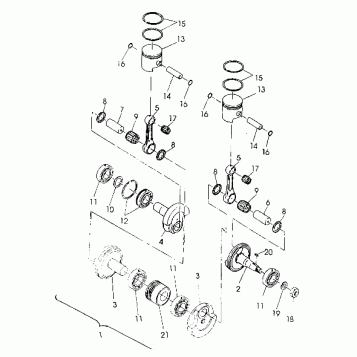 PISTON and CRANKSHAFT  440 XCR (4921352135037A)