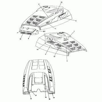 HOOD-DECALS   500 XLT (4921662166009A)