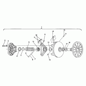 DRIVE CLUTCH   500 XLT (4921662166027A)