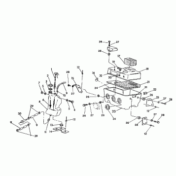OIL TANK/AIR BOX ASSEMBLY   500 XLT (4921662166031A)