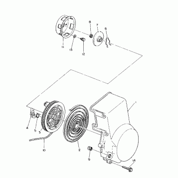 RECOIL STARTER   500 XLT (4921662166041A)