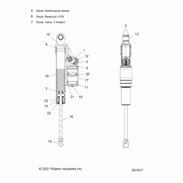 SUSPENSION, SHOCK, REAR TRACK - S24TKP6RS (601917)
