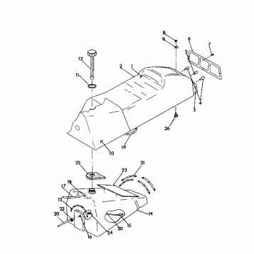 SEAT/GAS TANK ASSEMBLY 500 SPX (4922552255003A)