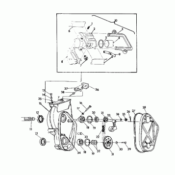 BRAKE and CHAINCASE 500 SPX (4922552255019A)