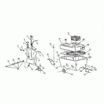 OIL TANK/AIR BOX ASSEMBLY 500 SPX (4922552255031A)