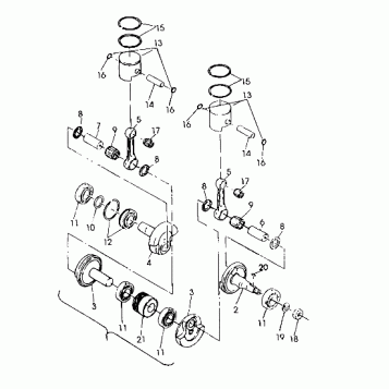 PISTON and CRANKSHAFT 500 SPX (4922552255037A)