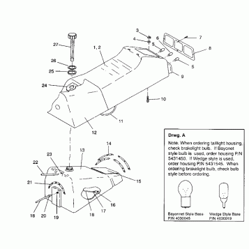 SEAT and GAS TANK ASSEMBLY 440 / 0930760 and 440 SKS / 0930560 (4922932293002A)