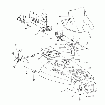 HOOD ASSEMBLY 440 / 0930760 and 440 SKS / 0930560 (4922932293005A)