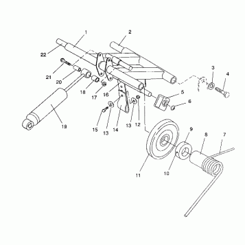 REAR TORQUE ARM ASSEMBLY 440 / 0930760 and 440 SKS / 0930560 (4922932293022A)