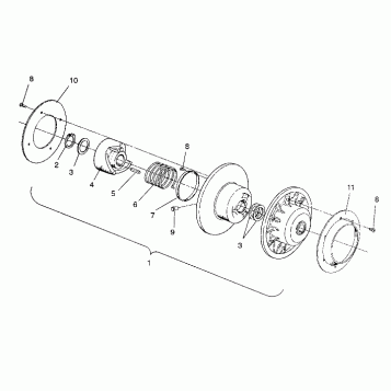 DRIVEN CLUTCH ASSEMBLY 440 / 0930760 and 440 SKS / 0930560 (4922932293024A)