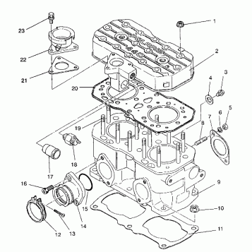 CYLINDER ASSEMBLY 440 / 0930760 and 440 SKS / 0930560 (4922932293029A)