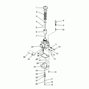CARBURETOR ASSEMBLY 440 / 0930760 and 440 SKS / 0930560 (4922932293032A)