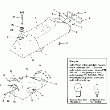 SEAT and GAS TANK ASSEMBLY SPORT / 0930443 (4922942294002A)