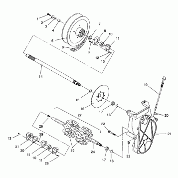 DRIVE TRAIN ASSEMBLY SPORT / 0930443 (4922942294017A)